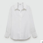 Mango 100% linen long-sleeved shirt Photo 0