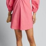 ALC Frank A.L.C. Linen Blend Off The Shoulder Mila Dress Pink 8 Photo 0