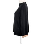 Eileen Fisher Sweater Large Silk Blend Black Beige Contrast Sleeve Photo 10