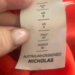 Nicholas Triangle Top Slip Dress Red Orange Floral Size 4 Photo 12