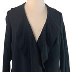 Christopher & Banks Ruffle Front Black Blazer Long Sleeve Women's Size 1X Plus Photo 4