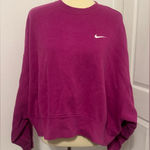 Nike SPORTSWEAR ESSENTIAL FLEECE CREW CROPPED LOOSE OVERSIZED PINK SIZE LARGE Photo 0