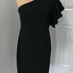 Calvin Klein Black One Shoulder Shift Dress Photo 1