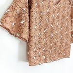 Pins and Needles Printed Bohemian Blouse | Size XS Orange Photo 5