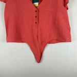 Roxy NWT ‎ Women's XL Sweeter Than This Button Up Tie Front Ruffle Sleeve Top Photo 12