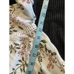 American Rag  Ivory Floral‎ Ruffle Long Sleeve Smocked Tie Crochet Size XL Photo 8