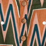 Veronica Beard  TIFFANY Square Neck Geometric Aztec Linen Blend Crop Tank Top M Photo 3