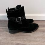 Donald j pliner black leather suede western buckle‎ ankle boots Size 8.5 Photo 3