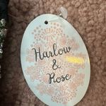 NWT Harlow & Rose Medium embroidered lace top sheer flowers Black Photo 3