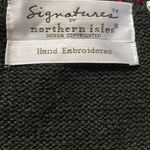 Signatures by Northern Isles Hand Embroidered Christmas Sweater Vest Black Size M Photo 13