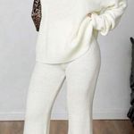 white knitted sweater pajama set Photo 0