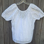 J.Crew White Eyelet Women's Top Photo 0