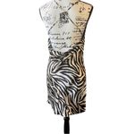 H&M  Divided‎ Zebra Mini Satin Slip Cowl Neck, Dropped & Cross Back, Size Small Photo 6