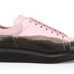 Alexander McQueen  Dip-Dye Oversized Leather Sneakers Photo 0