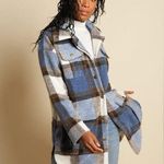 Hutch Brandy Coat shacket blue plaid size medium Photo 0