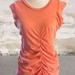 LA Made  Sleeveless Coral Ruched Muscle Tee Size Small Photo 1
