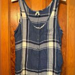 Mudd  Blue and White Plaid Tank Top Photo 0