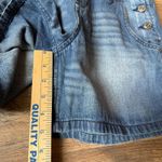 LEI Shortalls Jeans Indigo Denim Button Buckle Size M 100% Cotton Blue Size M Photo 6