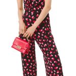 Michael Kors Jumpsuit Rose Petals Red Pink Black Size Small Photo 0