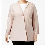 JM Collection  Plus Size Toggle Jacket Silver Pink Photo 1