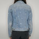 American Living Vintage 90s Paint Splatter Denim Jacket Photo 4