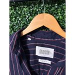 Grayson The Artist SS Short Sleeved Blue and Red Striped Button Down Shirt Size Photo 1