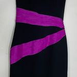 Theia strapless black‎ purple cocktail mini dress size 4 Photo 0