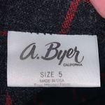 A Byer A.‎ BYER dark gray & red checked straight wool blend skirt size 5 Photo 4