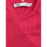 ZARA WOMANS  SO CUTE TEXTURED FUCHSIA‎ CROPPED TOP Small NWOT Photo 6