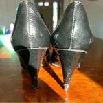 ALDO  Women’s Black Patent Leather Pumps Heels Closed Toe Size 7 Photo 4