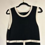 Ralph Lauren Lauren Black White Trim Knit Sleeveless Sheath Dress Size Medium Photo 1