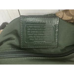 Coach Green Tan Signature Snake Stripe Tote Bag Hangtag F25706 GUC (Straps Wear) Photo 10