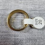 infinity Gold Color Stainless Steele Ring Size 20 Euro Clear Rhinestone Band Photo 3