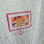 Artisans Sunschein Designs 90s Vtg Cotton White Terry Cloth Beach Theme Top XL Photo 2