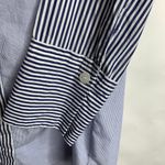 ZARA  TRF Blue Striped Colorblocked Over Sized Shirt Dress Sz Small Photo 8