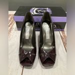 Ellemenno NIB  PURPLE PEEP TOE HEELS Photo 7