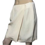 Donna Karan New York Vintage Size 8 Cream Ivory Shantung Silk Wrap Mini Skirt Photo 1