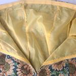 Klesis‎ Strapless Sunflower Jacquard Mini Dress Garden Party Grandmacore Size L Yellow Size L Photo 6