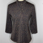 J. McLaughlin  1/4 Zip Animal Print Catalina Cloth Pullover Sweater Large L Photo 0