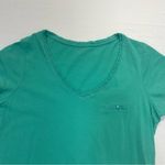 Eddie Bauer  Aqua V-neck Pocket T-shirt Size Large short sleeve tee Photo 1
