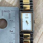 Seiko  Ladies Watch Unique Two Tone Bracelet White Rectangular Dial Photo 11