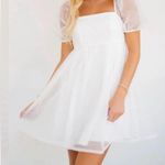 TCEC  White Puff Sleeve Dress Photo 1