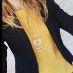 Stella & Dot Gold Tone Delilah Medallion Dangle Long Necklace Photo 1