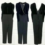 Veronica Beard NWT Veronica Beard Cleo Crystal-embellished Velvet Crepe Jumpsuit Size … Photo 5