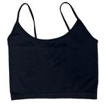 Sugar Lips Spaghetti Straps Camisole Stretch Crop Top Pullover Shirt Black OS Photo 0