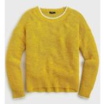 J.Crew Tipped Beach Crewneck Sweater S Yellow Photo 0