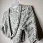 Decree ‎ Cropped Cardigan Sweater Gray Photo 4