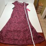 JS Collections Merlot Burgundy Red Jolene Soutache Mesh Maxi Dress Size 6 NEW Photo 9