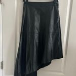 En Saison Dawn Black Asymmetric Faux Leather Skirt Size S Photo 11