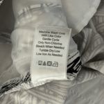 Coldwater Creek Cropped Pants Women's 14 Black White Palm Leaf Print Natural Fit Photo 7